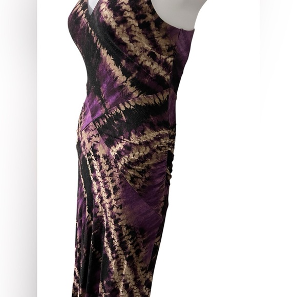 Purple V neck boho goth fairy y2k hippie witchy whimsigoth maxi dress medium - Picture 5 of 10